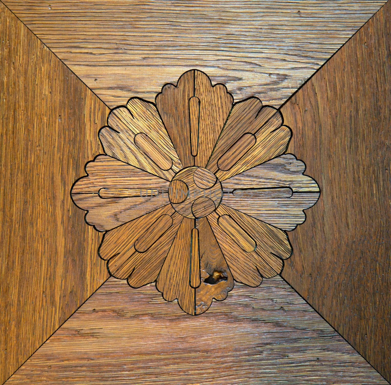 Detail of a wooden parquet floor ..