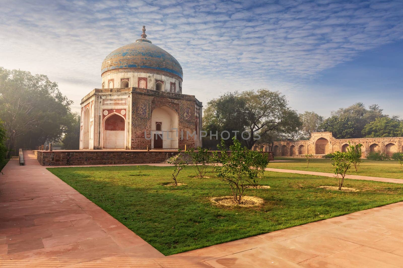 Nila Gumbad or Blue Dome near the Humayun's Tomb, New Delhi, India.