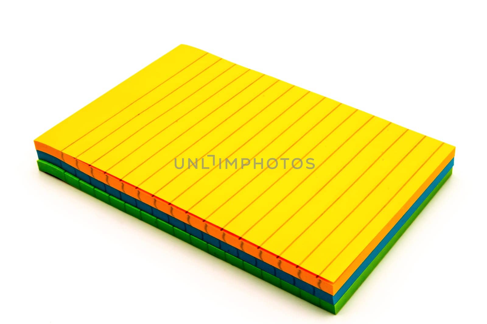 Multicolor Memo Pad And Mini Container Filled With Pens And Pencils And Scissors