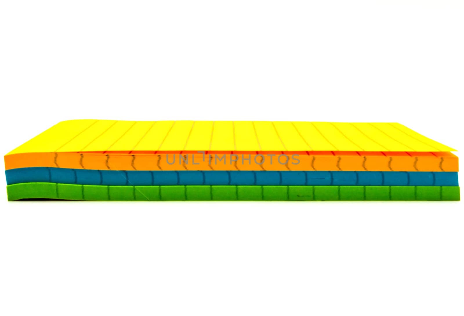 Multicolor Memo Pad And Mini Container Filled With Pens And Pencils And Scissors
