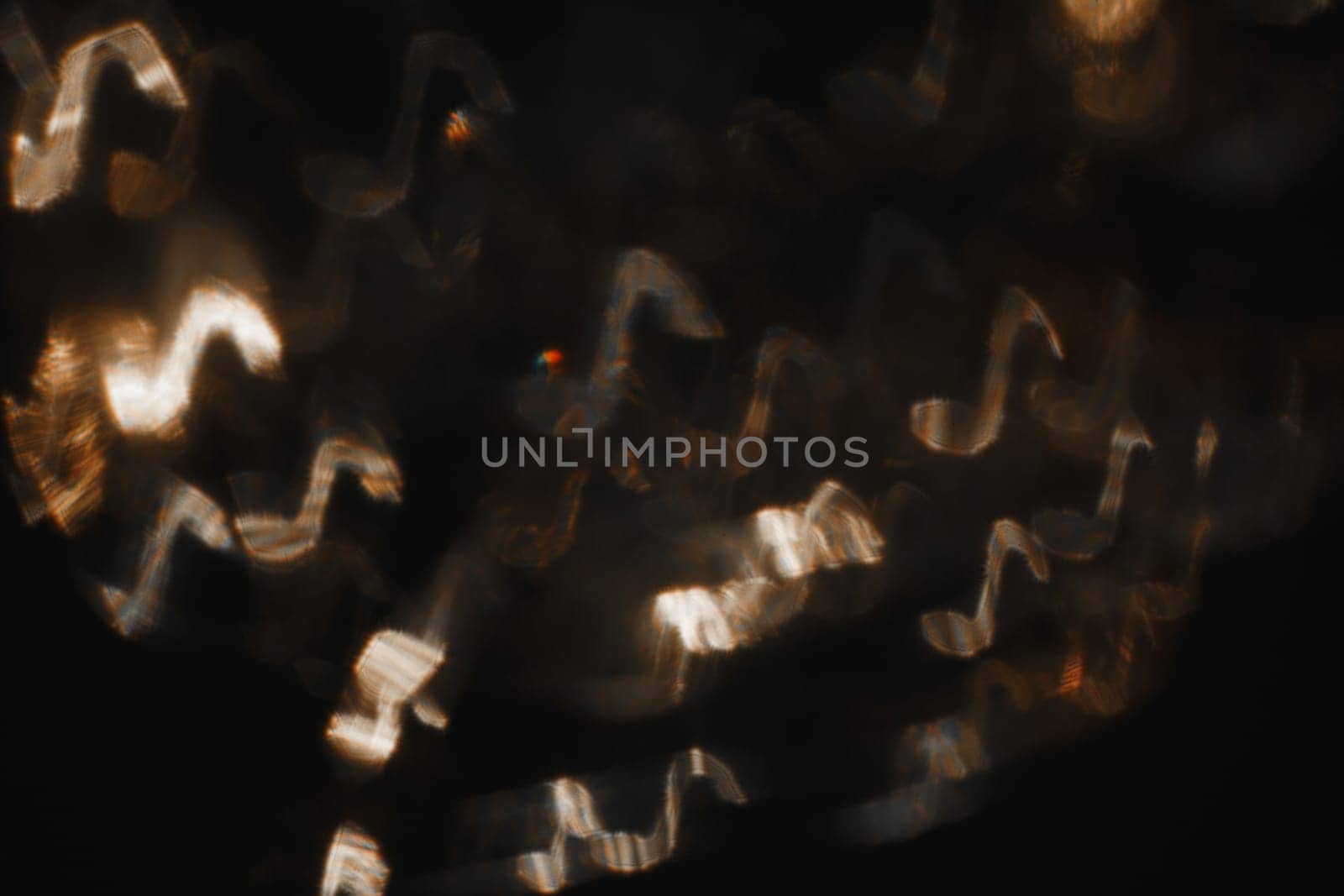 Gold notes on black background
