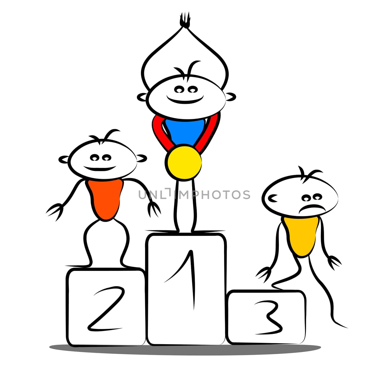 Winning podium