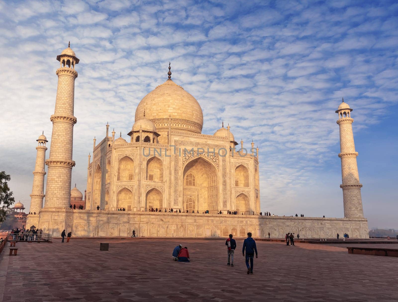 Taj Mahal eastern view in Agra, Uttar Pradesh, India.