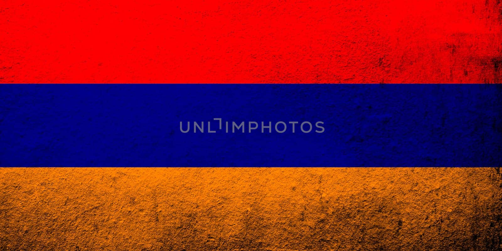 Republic of Armenia  national flag. Grunge background