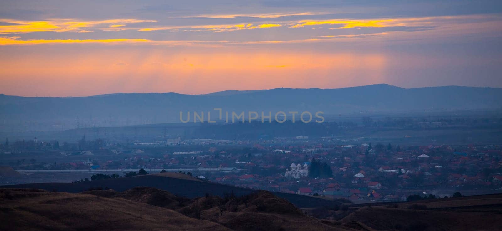 Turda city in sunrise, Cluj, Romania