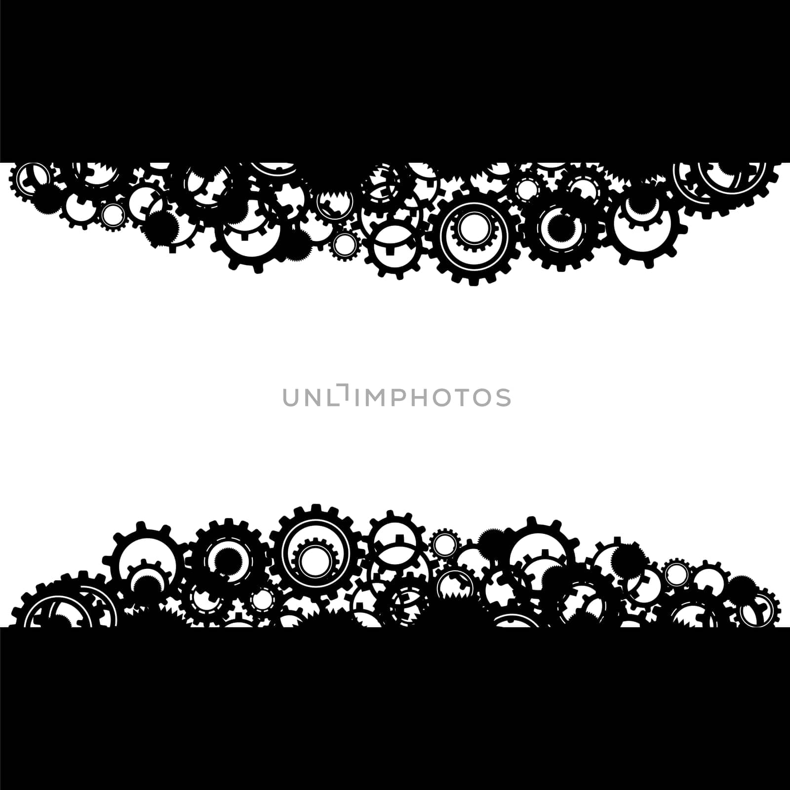 Techno Pattern with Geometric Gear Wheels Icon. Machinery Logo. Modern Mechanism Cog Concept. Technological Mechanical Cogwheel Tool on White Background. Teamwork Symbol. Part of Transmission.