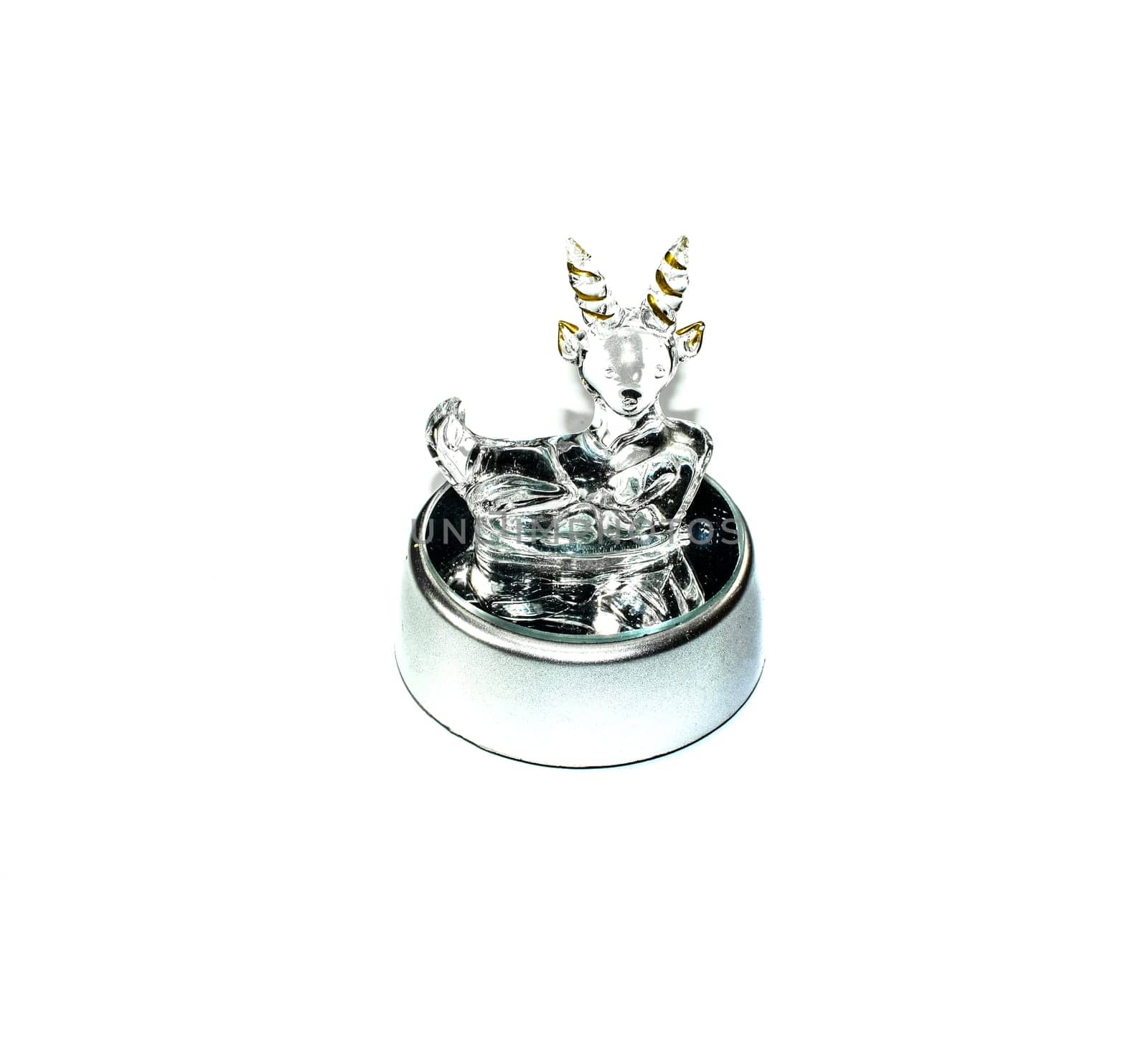 Crystal deer with antlers. A crystal souvenir.