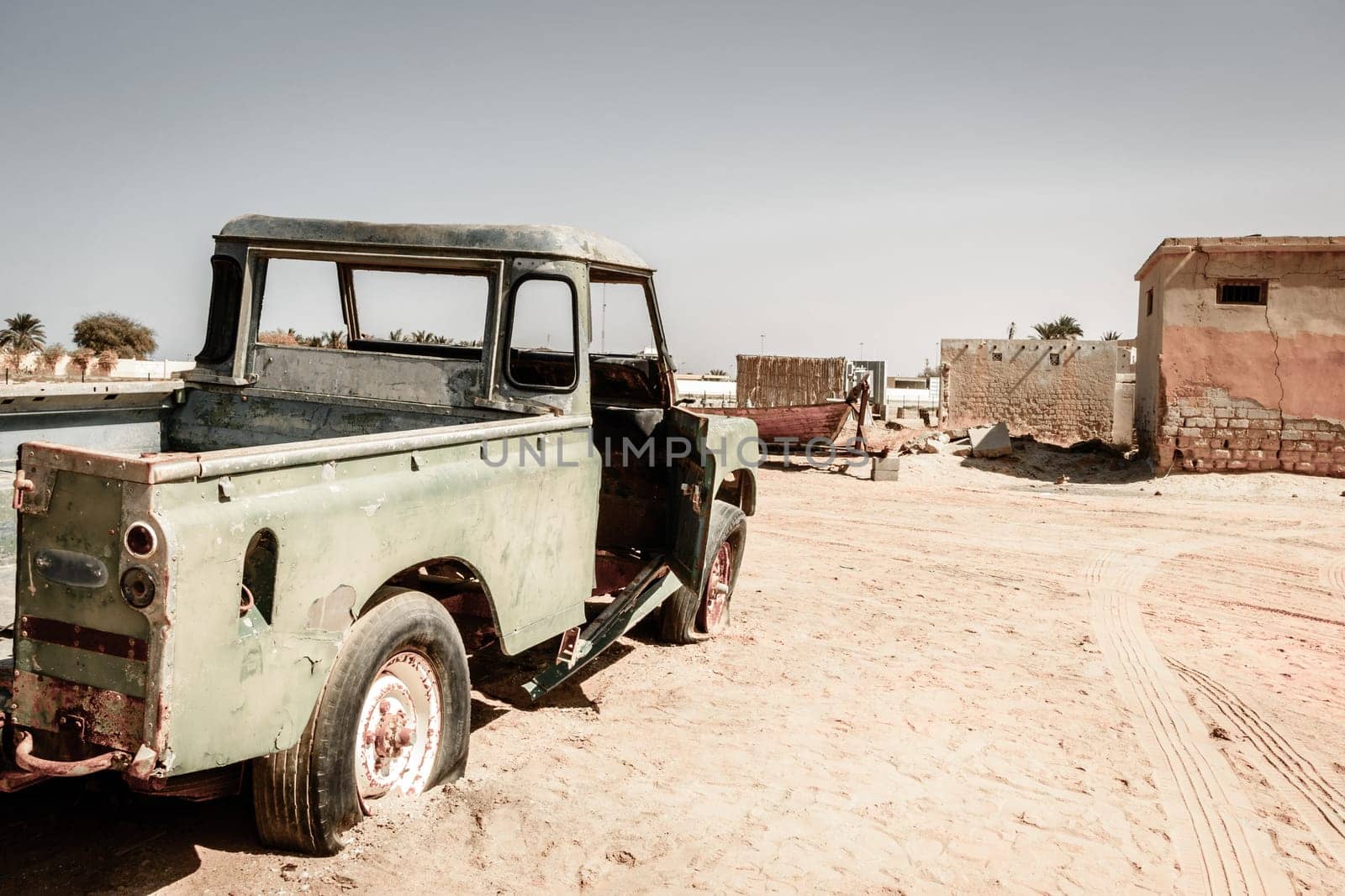 Ghost town of Al Jazirat Al Hamra in Ras Al Khaimah, UAE