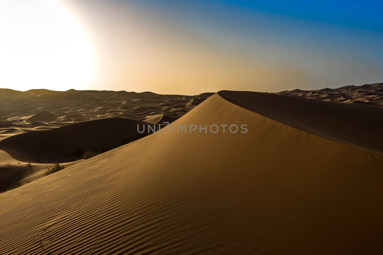 Merzouga in the Sahara Desert in Morocco