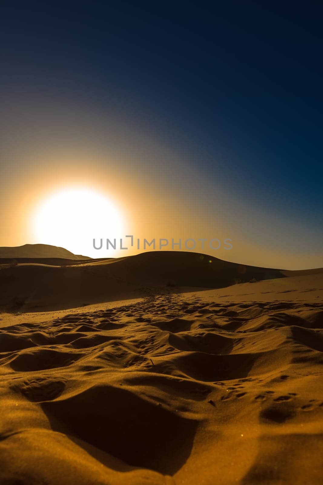 Merzouga in the Sahara Desert in Morocco