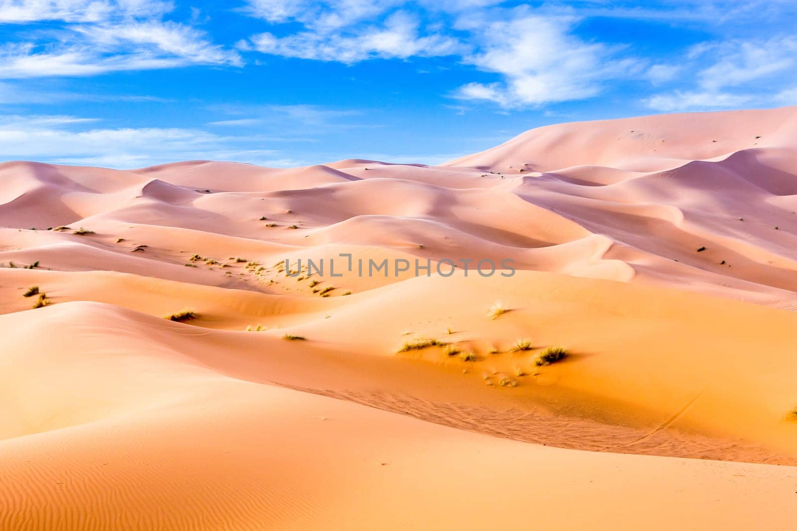 Merzouga in the Sahara Desert in Morocco