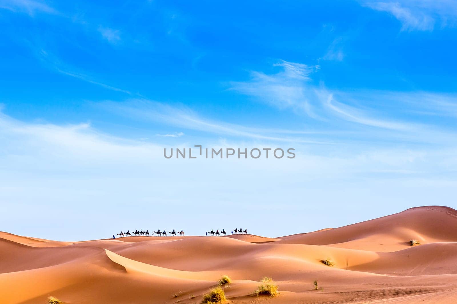 Merzouga in the Sahara Desert in Morocco