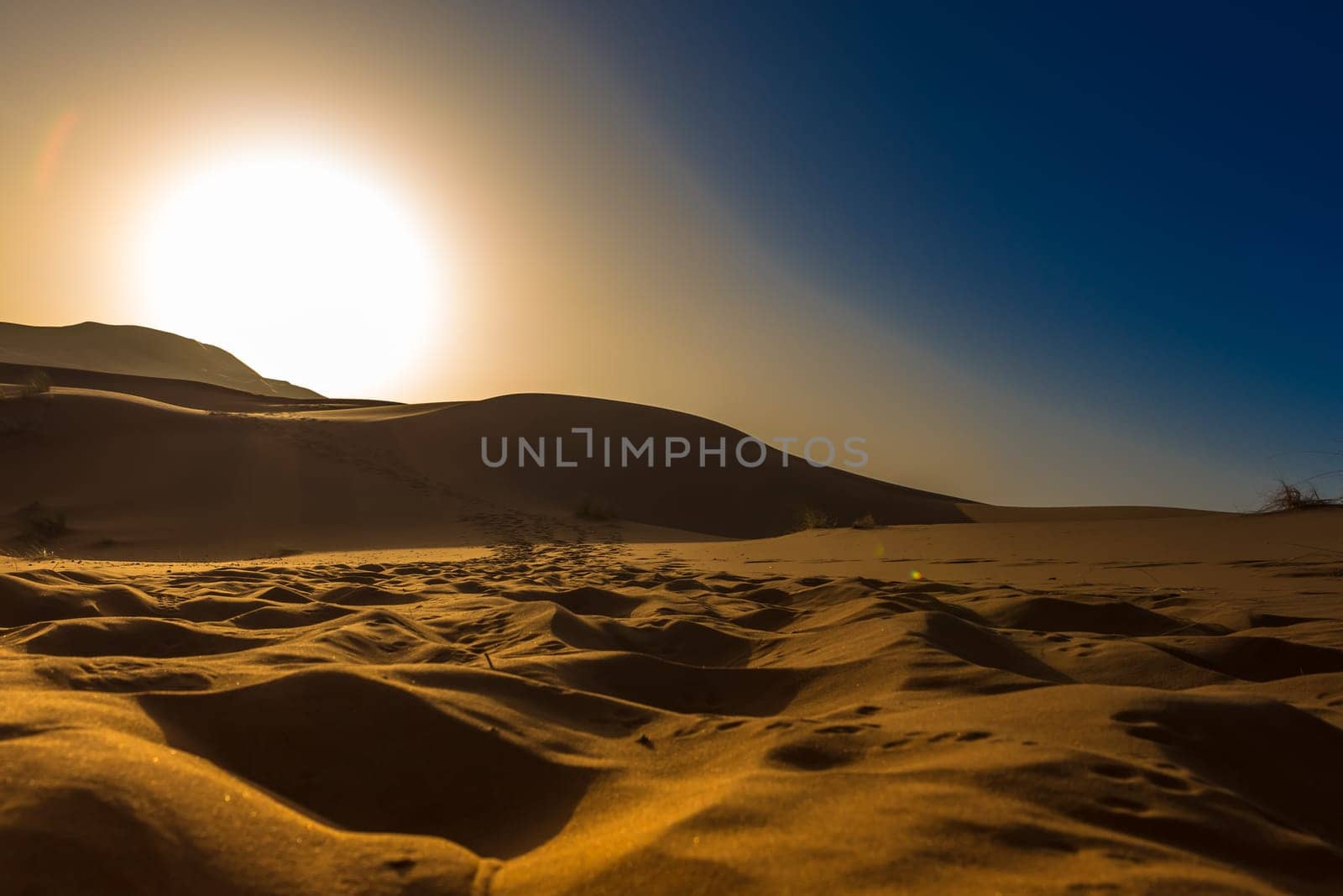 Merzouga in the Sahara Desert in Morocco