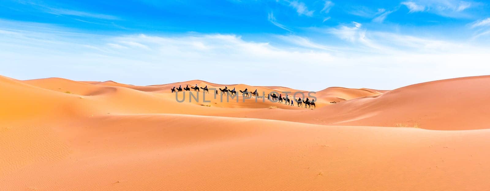 Merzouga in the Sahara Desert in Morocco