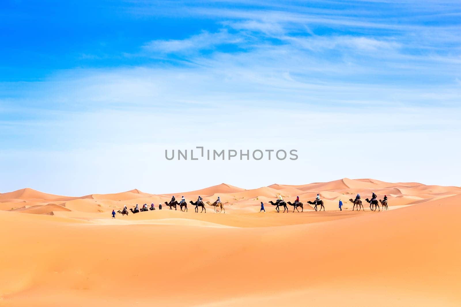 Merzouga in the Sahara Desert in Morocco