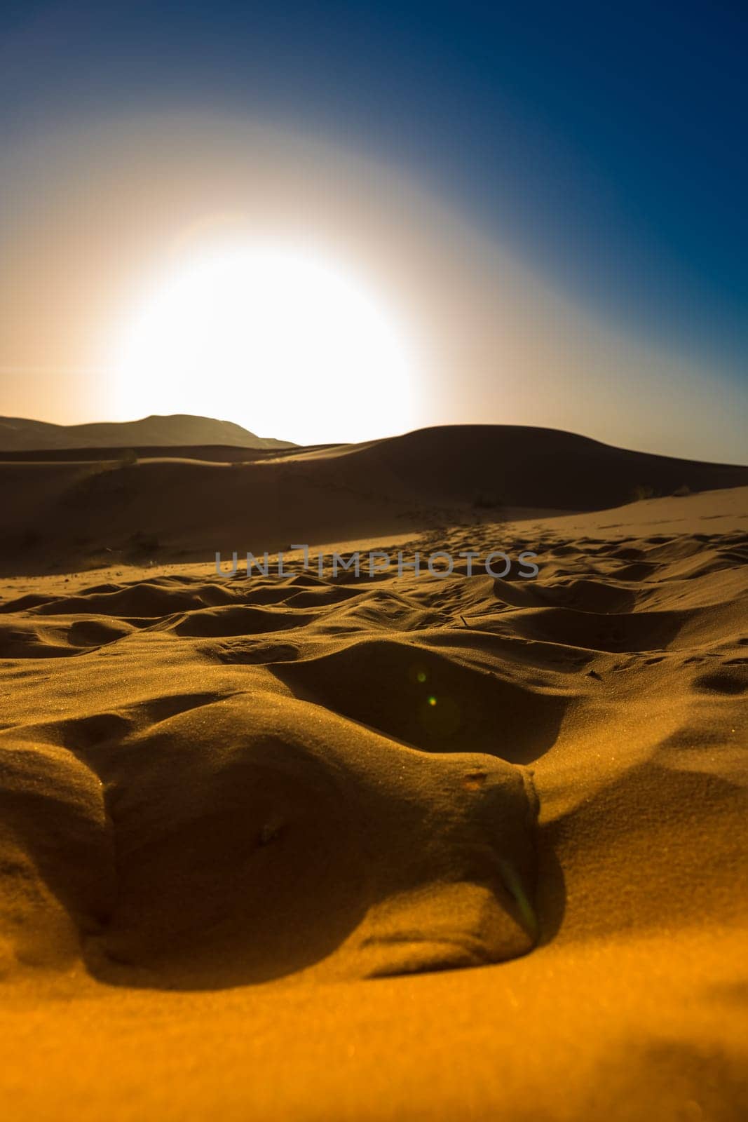 Merzouga in the Sahara Desert in Morocco