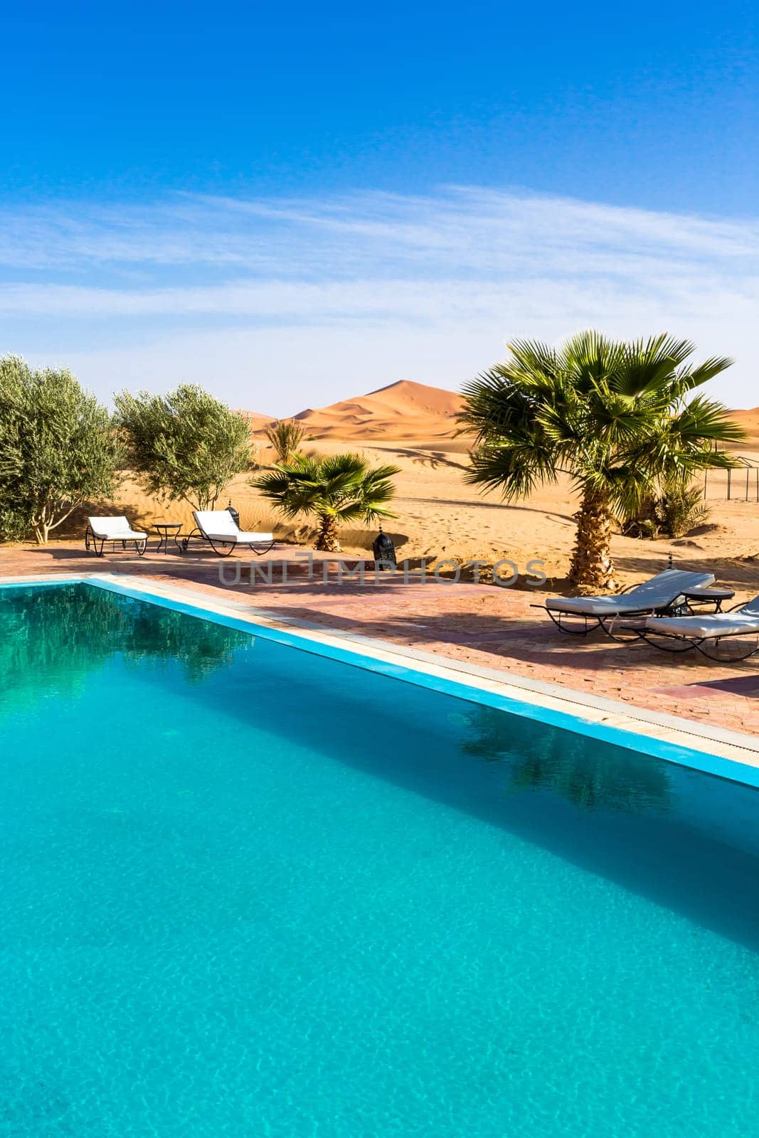 Merzouga in the Sahara Desert in Morocco