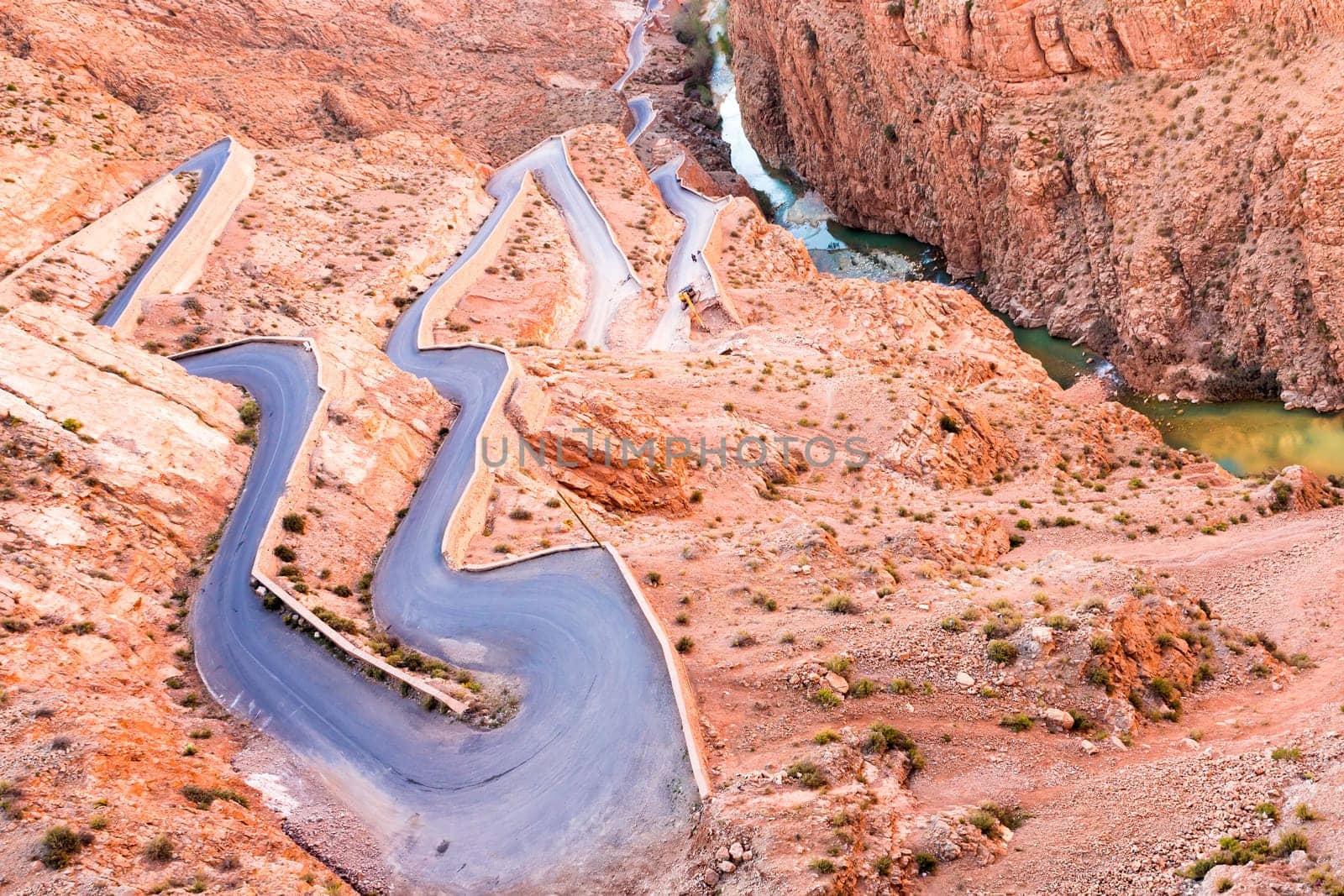 Dades Gorge is a beautiful road between the Atlas Mountains in Morocco