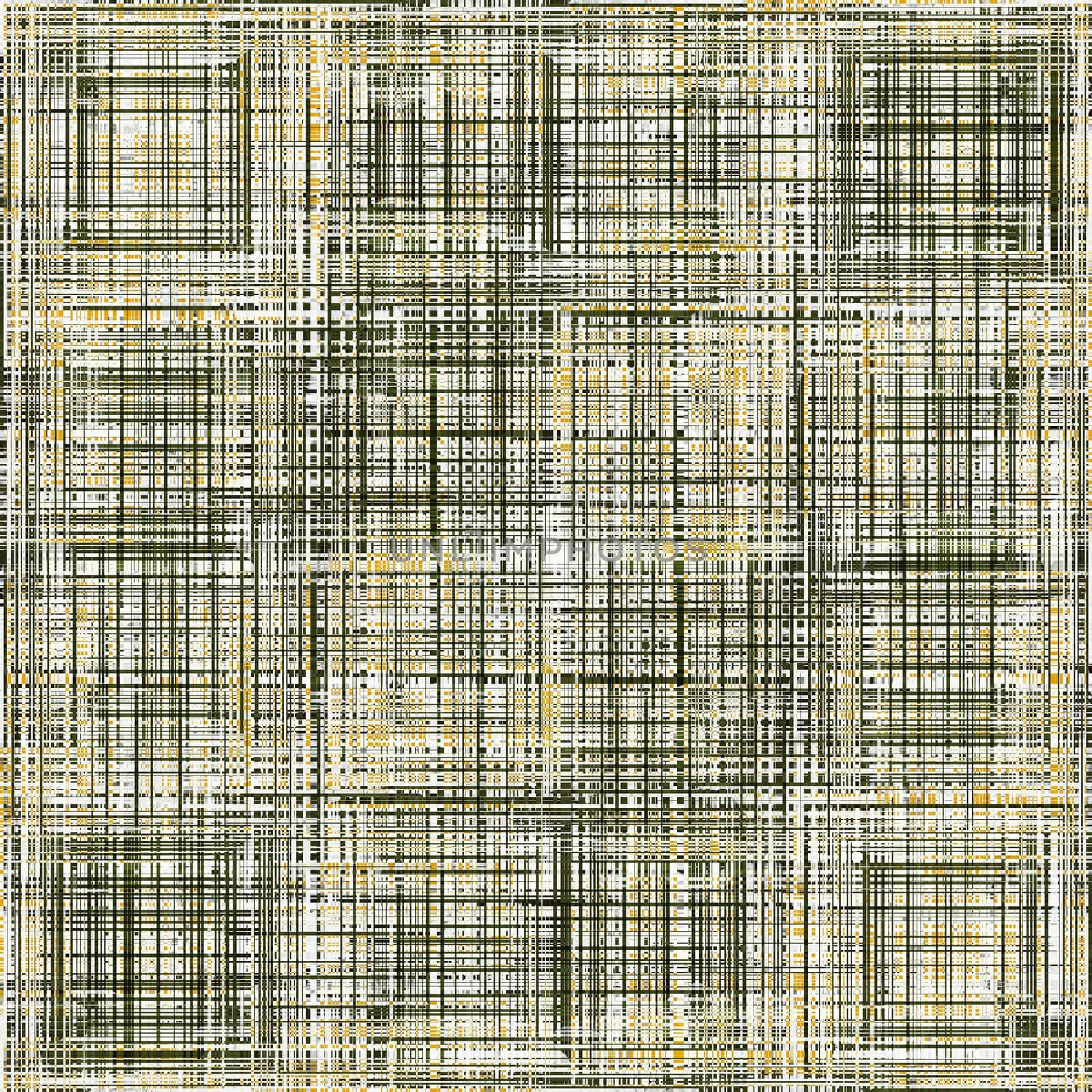 Dashed line abstract continuous canvas pattern. Repeated rectangles texture. Black, green and white texture.