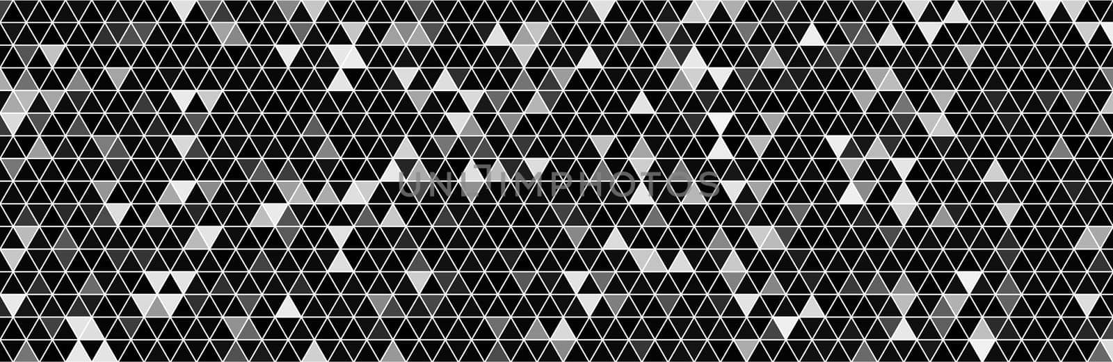Grayscale triangle abstract pattern, background vector illustration