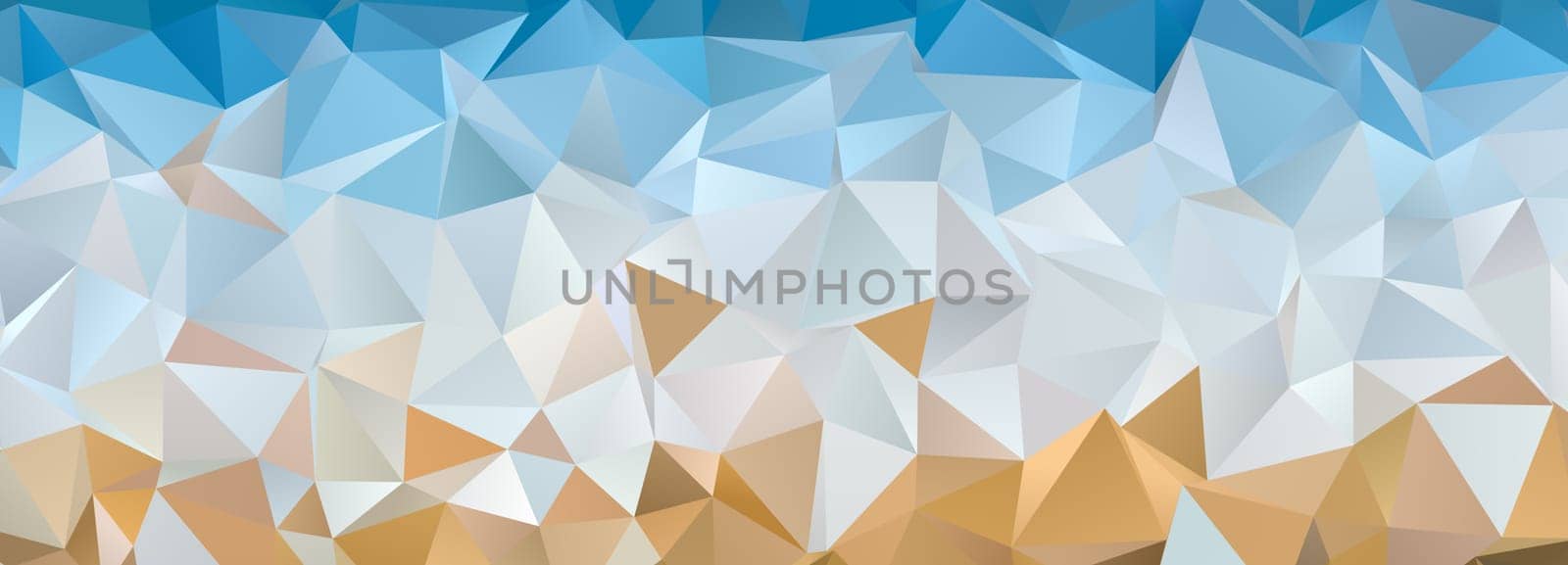 Abstract low poly background illustration, shades of brown, white and blue.