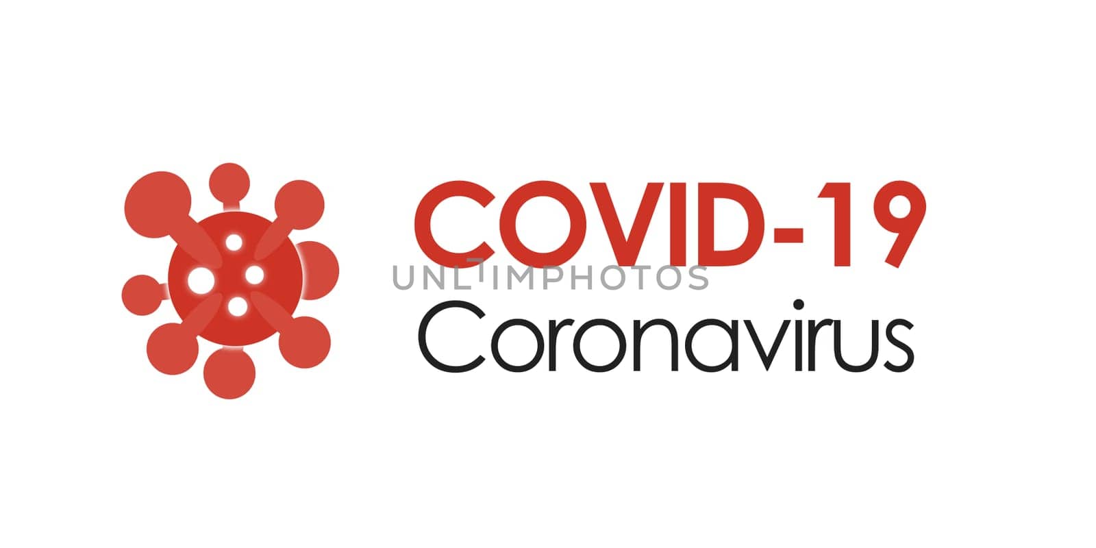 Covid-19 Coronavirus concept inscription typography. World Health Organization (WHO) introduced new official name for Coronavirus disease named COVID-19.