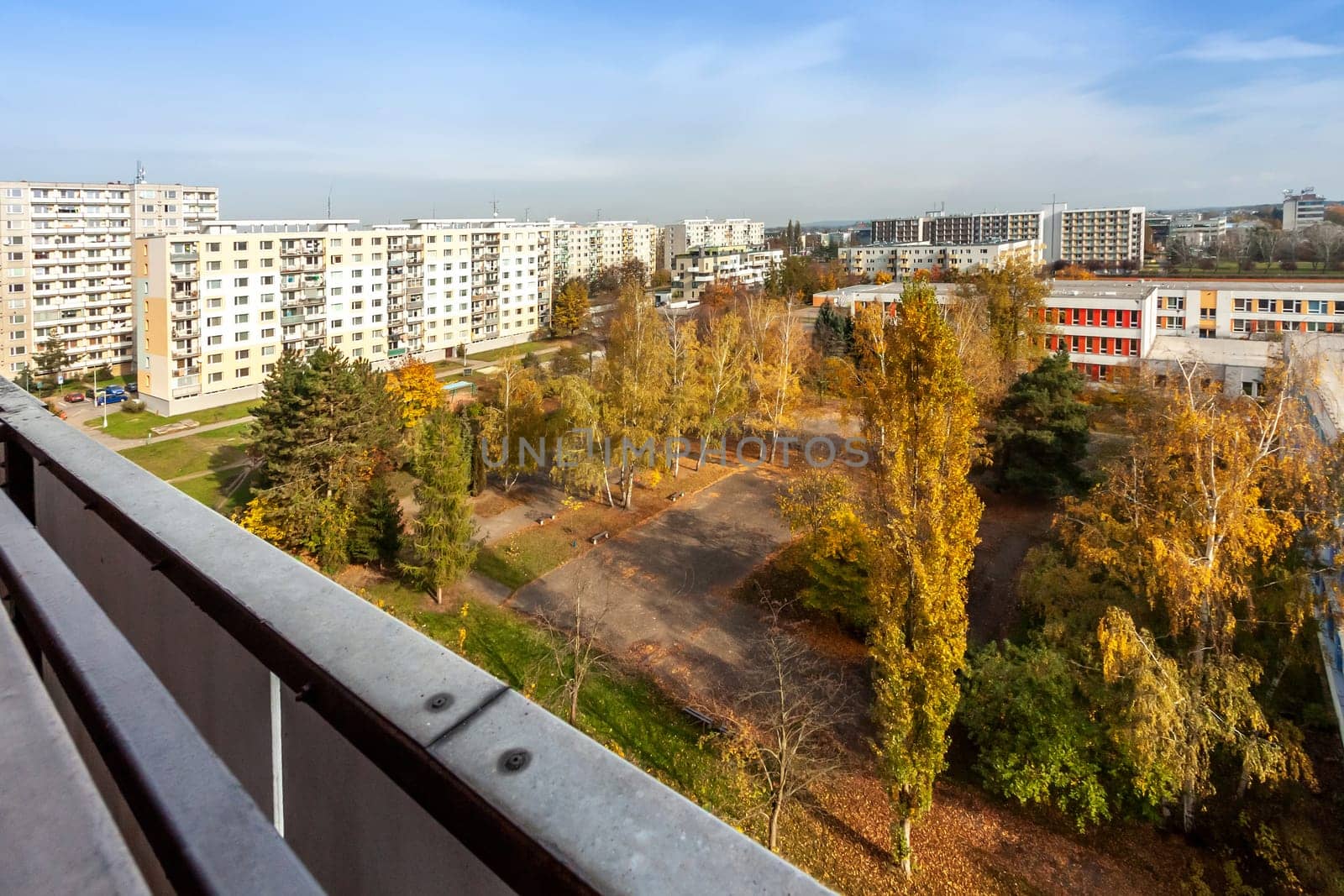 Exterior photo shoot in a modern apartment. High quality photo