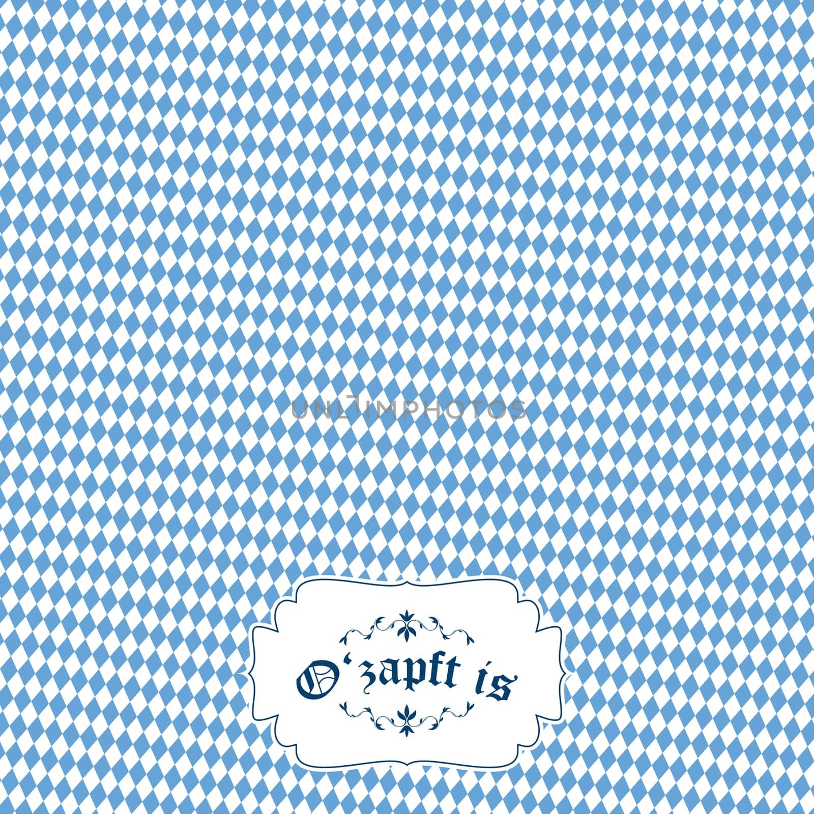 german Oktoberfest background with banner and text O'zapft is