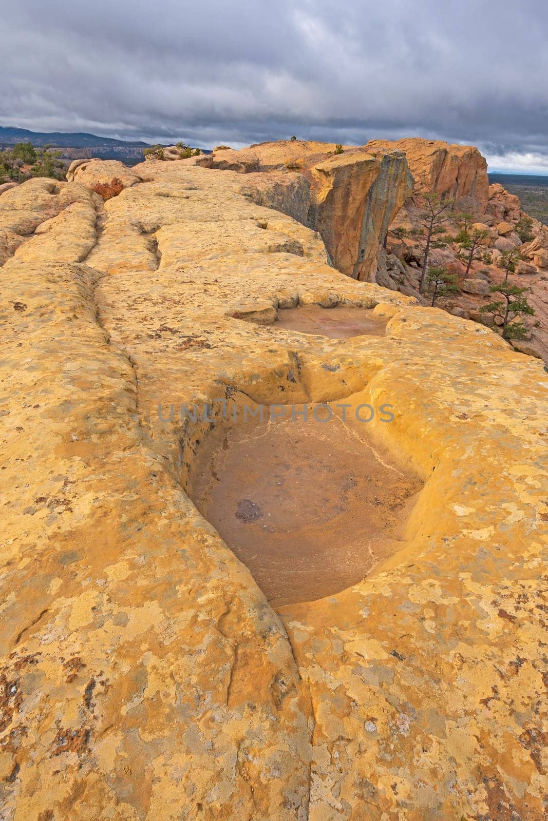 Sandstone Bluff Reaching to the Sky in El Malpais National Monument in New Mexico