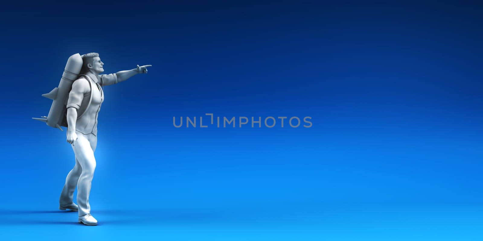 Entrepreneur Success with a Business Idea Concept Art