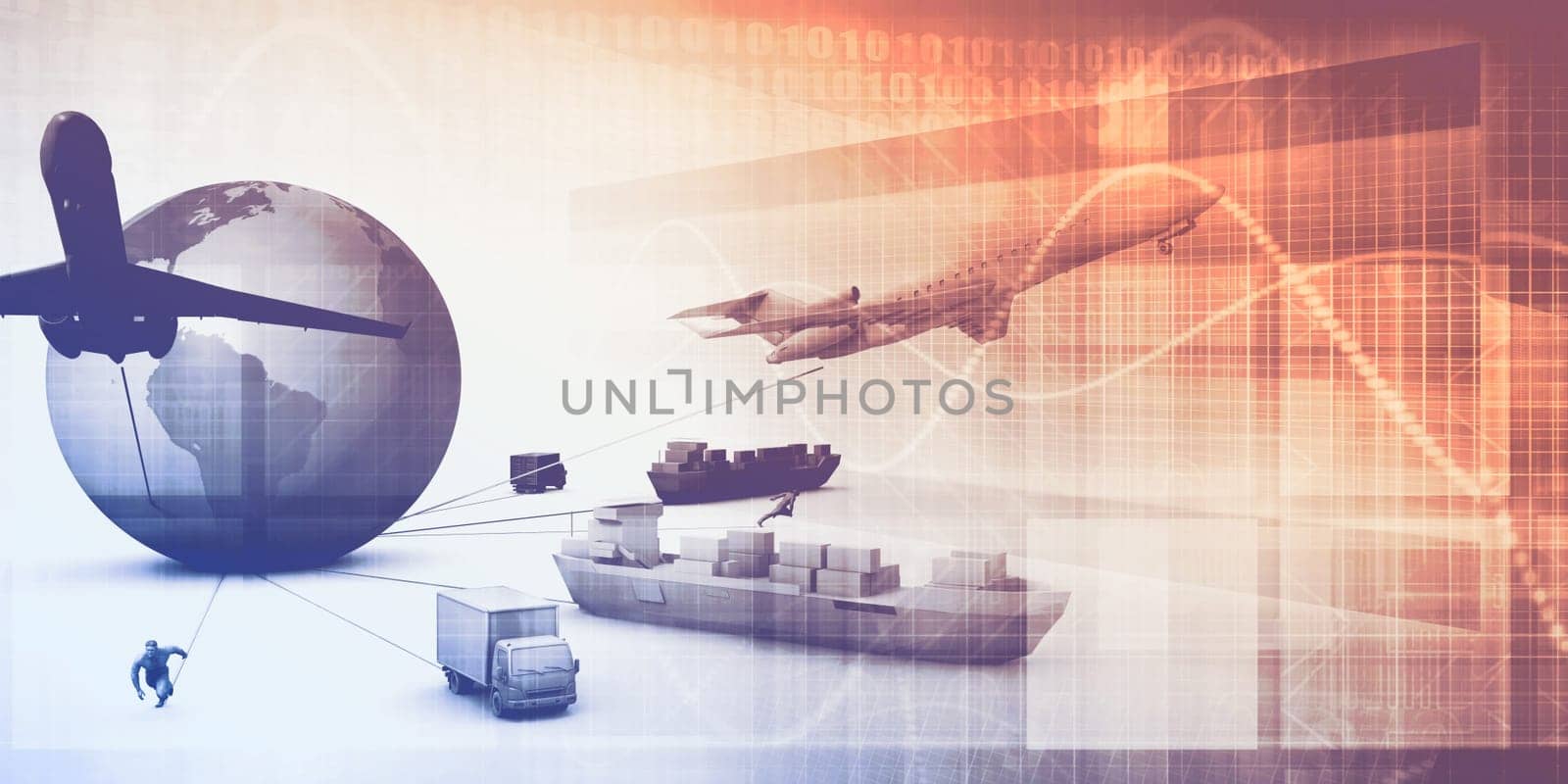Manufacturing and Distribution Industry as a Business Presentation Background