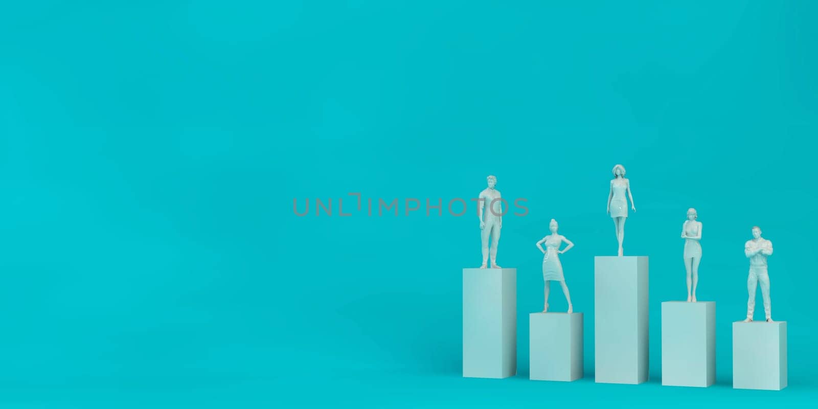 Empowered Business People Standing as a Success Concept