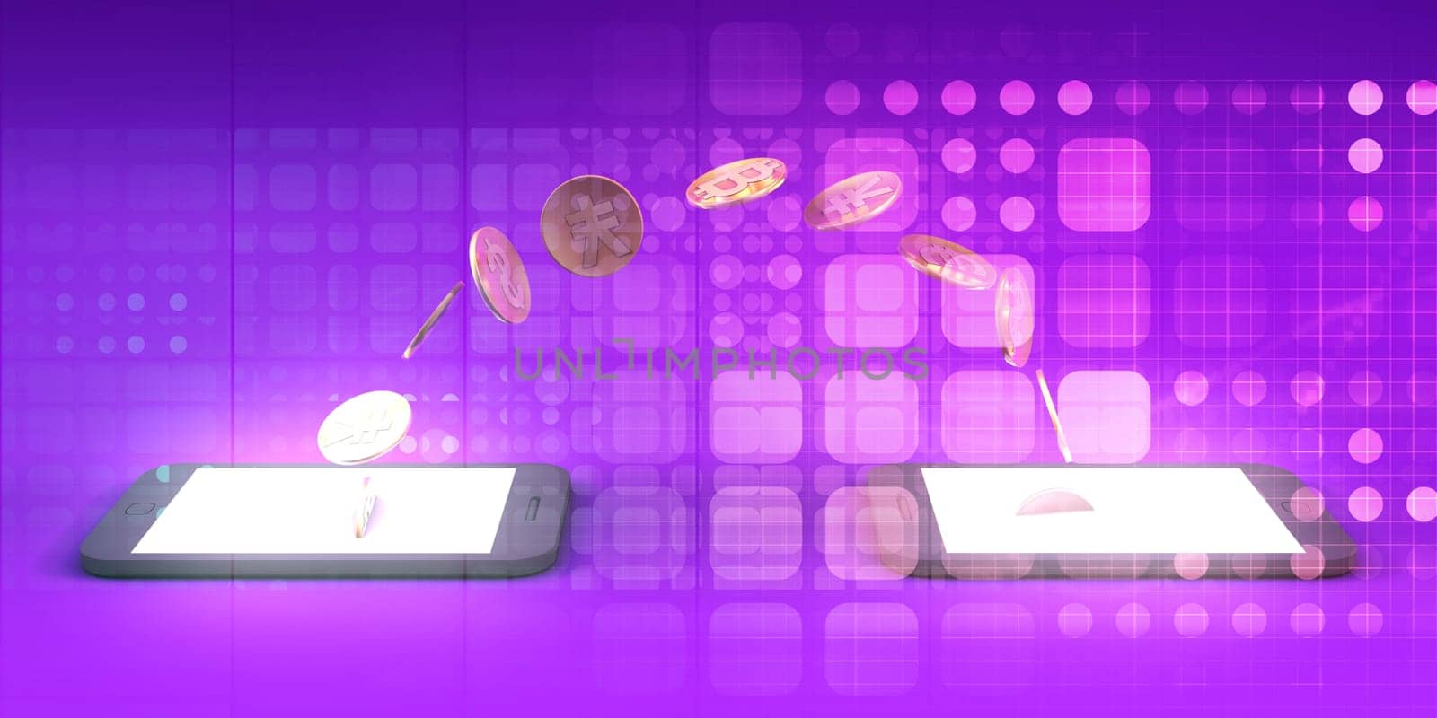 Mobile Phone Internet Banking Digital Security Concept