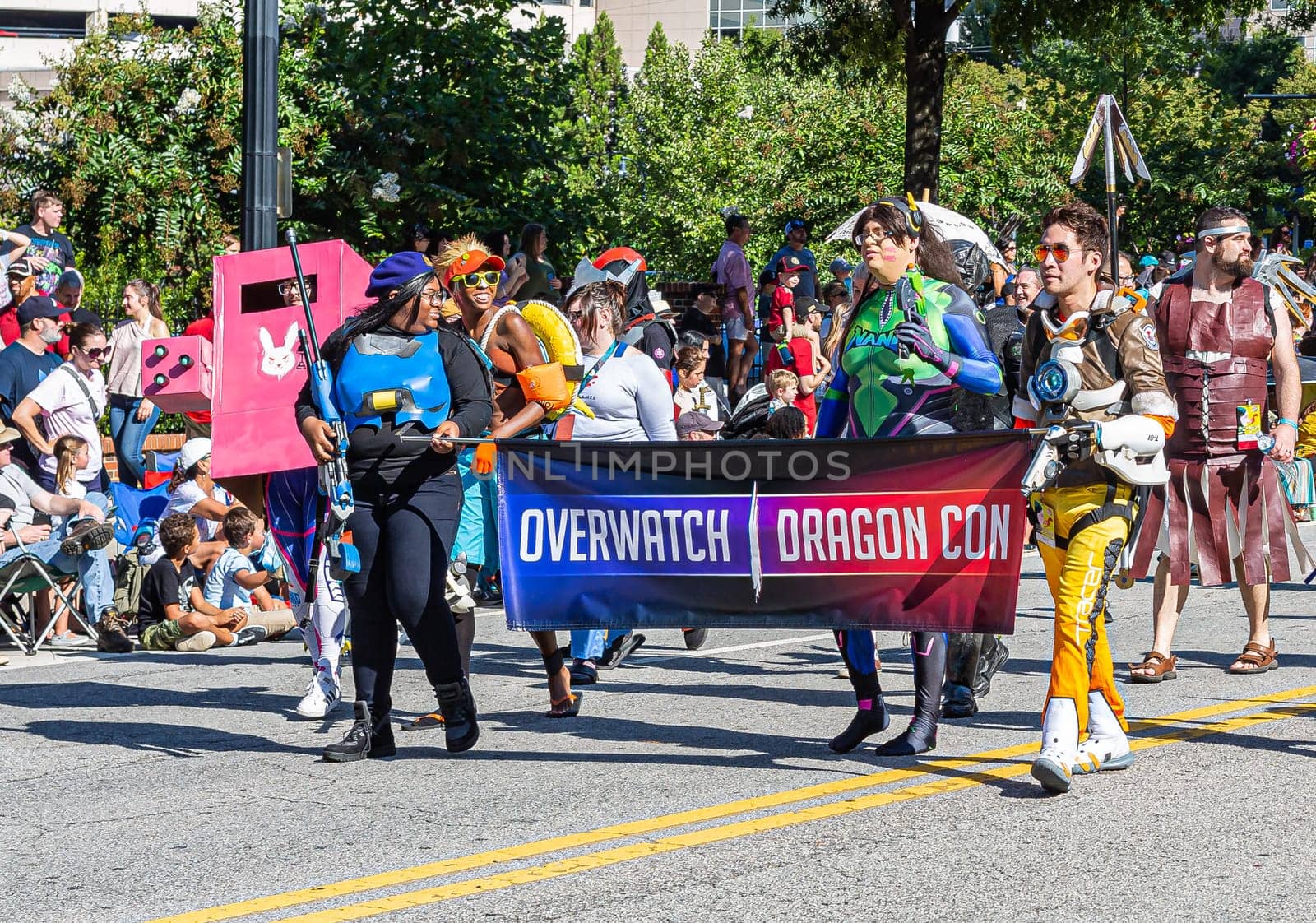 ATLANTA, GEORGIA - August 31, 2019: The annual DragonCon parade attracts over 30,000 participants and twice as many spectators