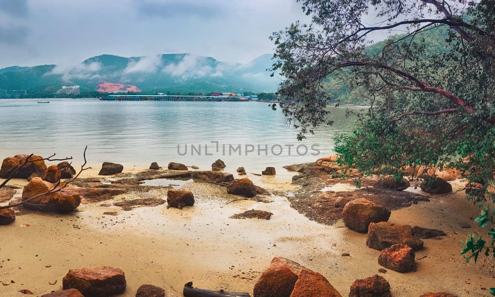 Penang national park at rainy day, Malaysia. Panorama