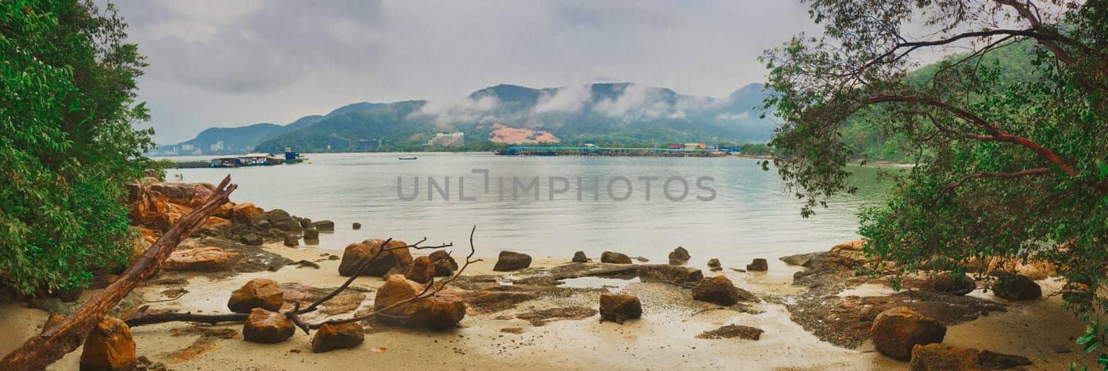 Penang national park at rainy day, Malaysia. Panorama