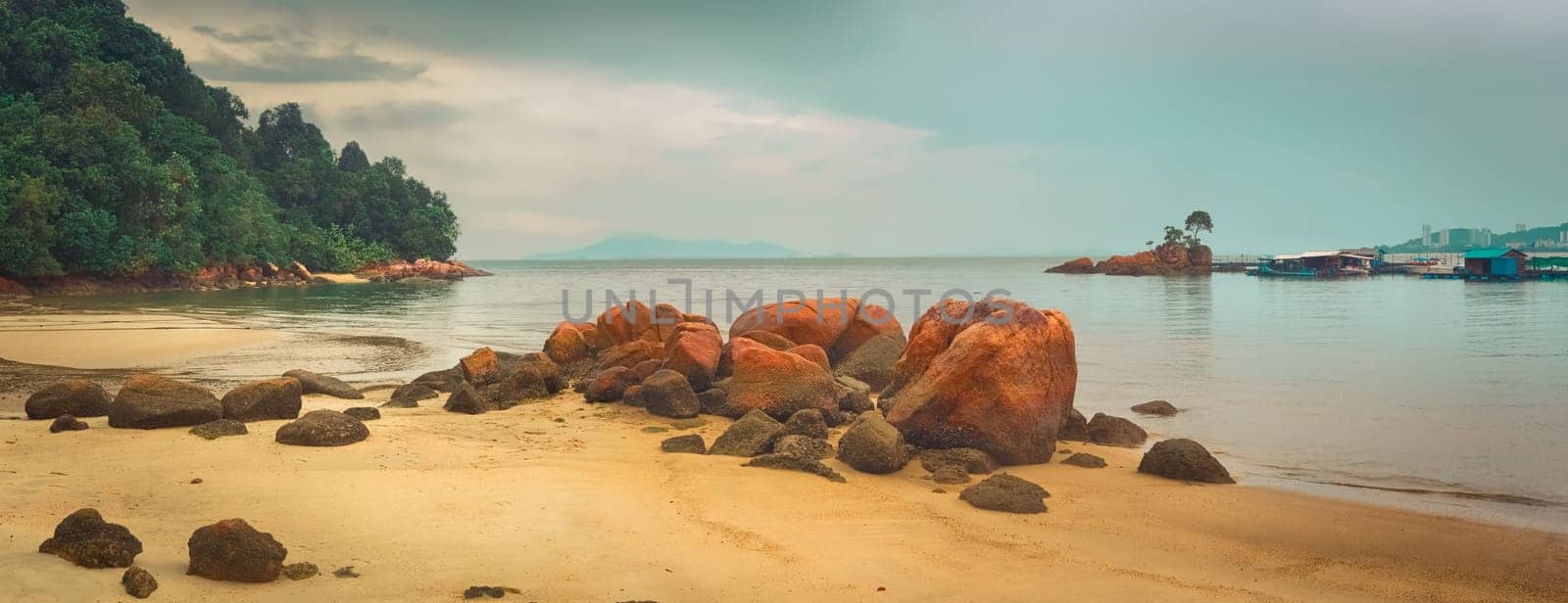 Penang national park at rainy day, Malaysia. Panorama