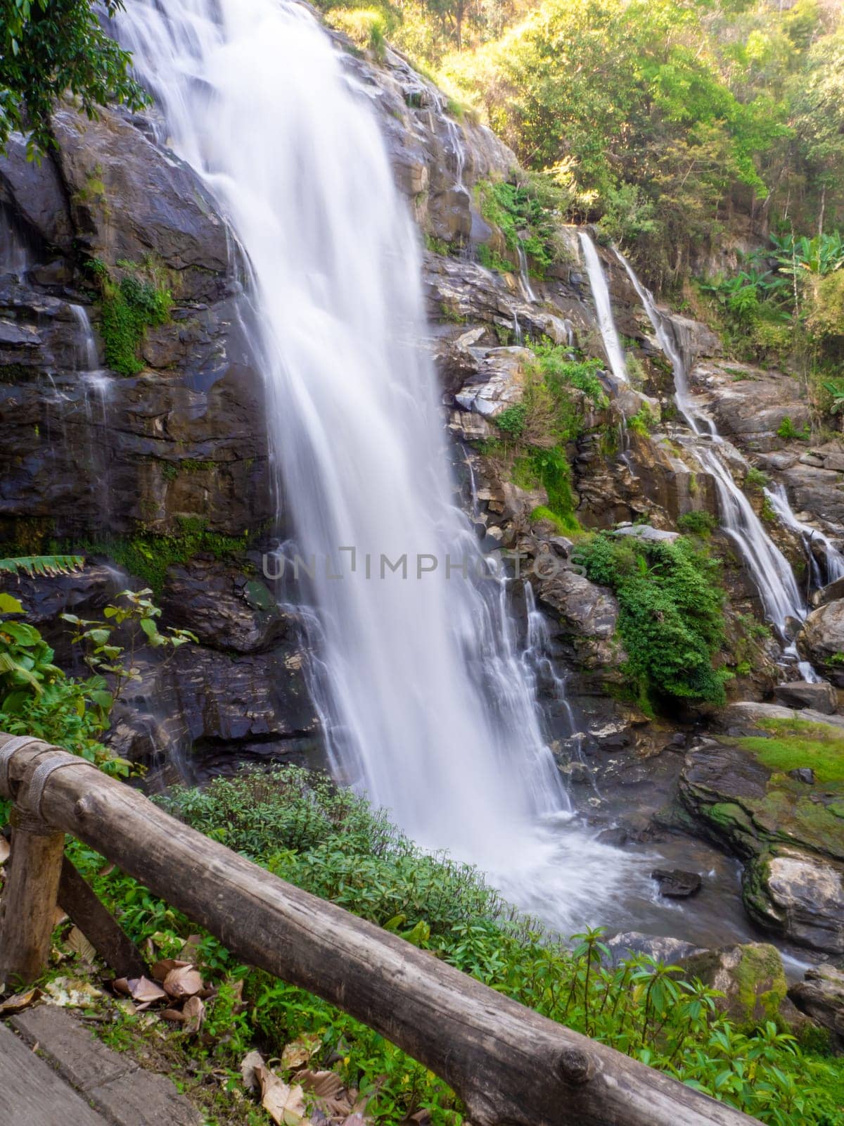 The Waterfall green forest river stream landscape