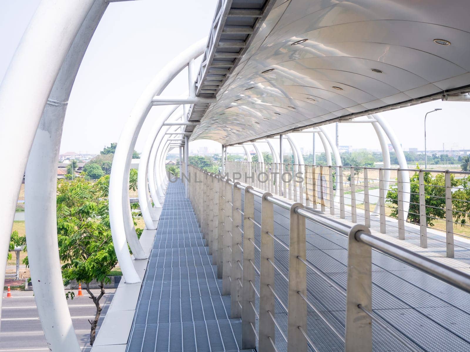 Street Bridge. Its a modern pedestrian bridge