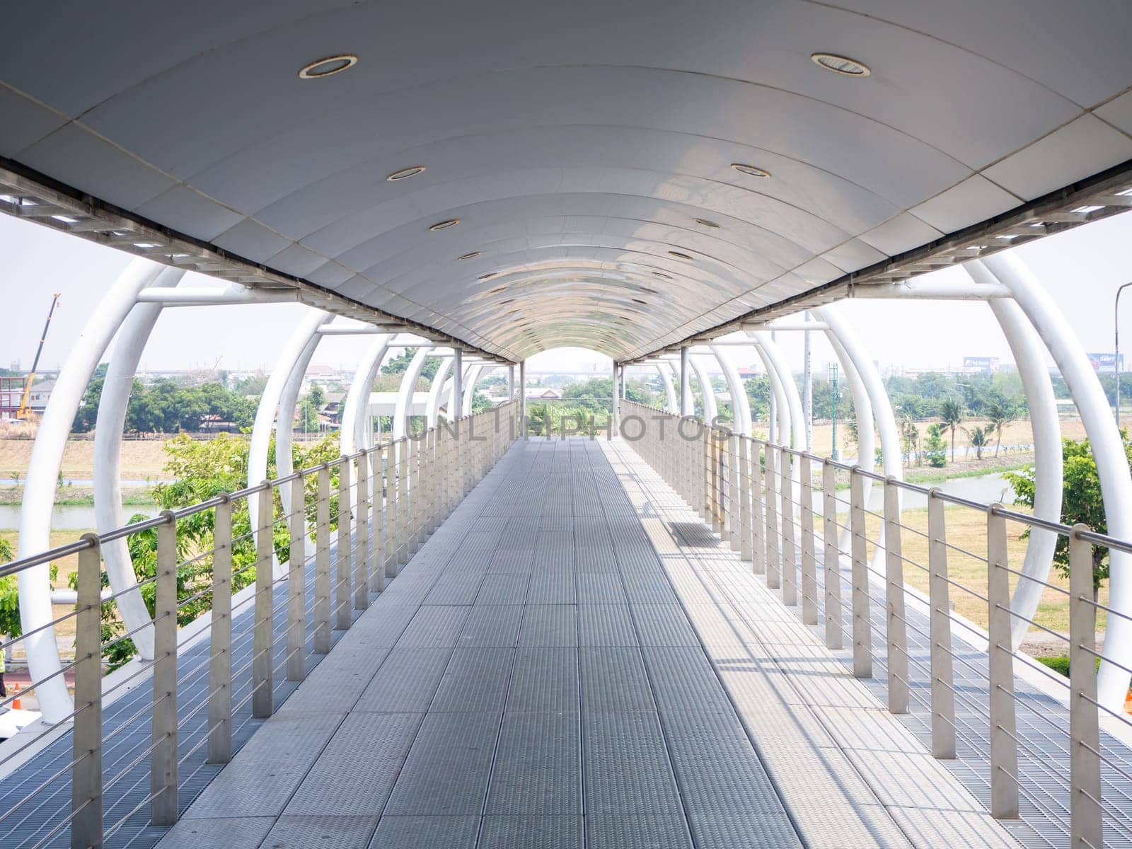 Street Bridge. Its a modern pedestrian bridge