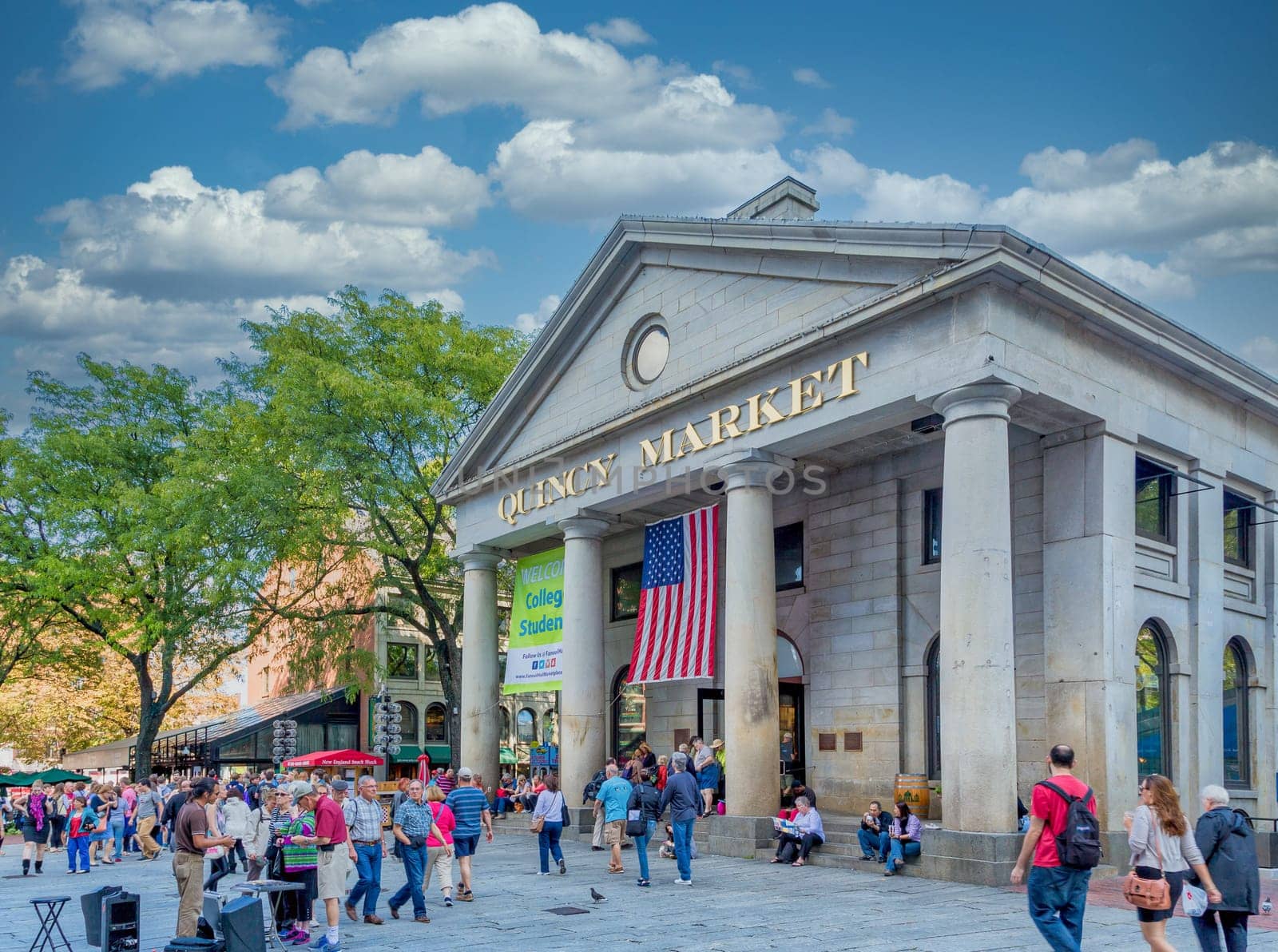BOSTON, MASSACHUSETTS - September 18, 2014: Boston is one of the oldest cities in the States and is rich in history. This brings in a huge tourism industry to pubs, restaurants and historic sites.