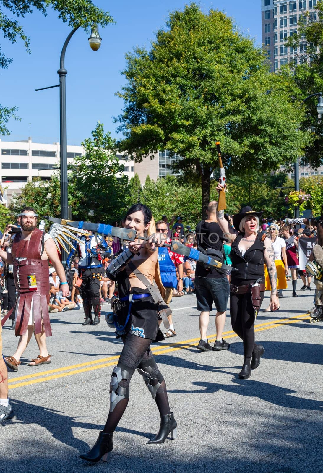 ATLANTA, GEORGIA - August 31, 2019: The annual DragonCon parade attracts over 30,000 participants and twice as many spectators