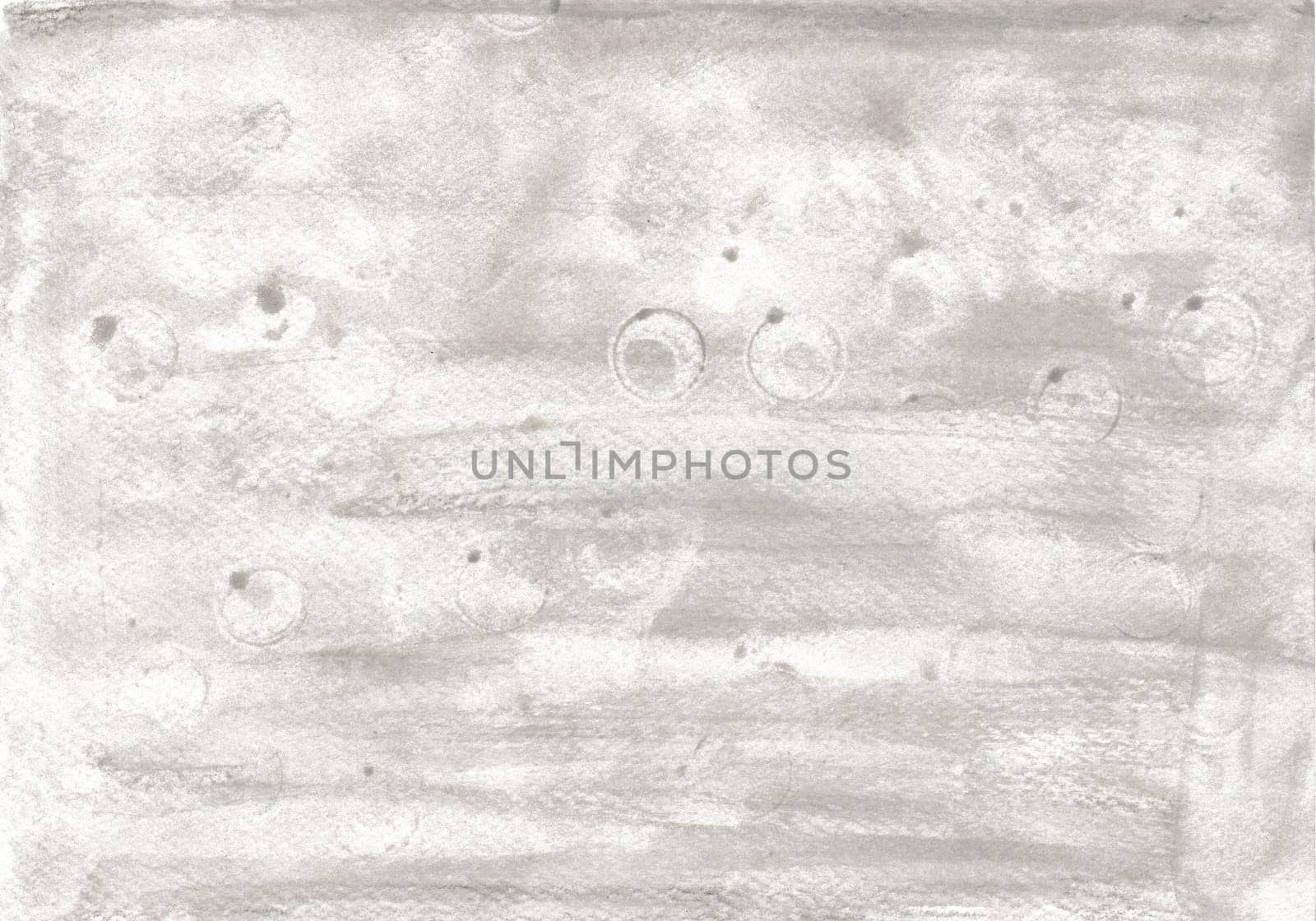 Watercolor wash background with stains and stripes in grey