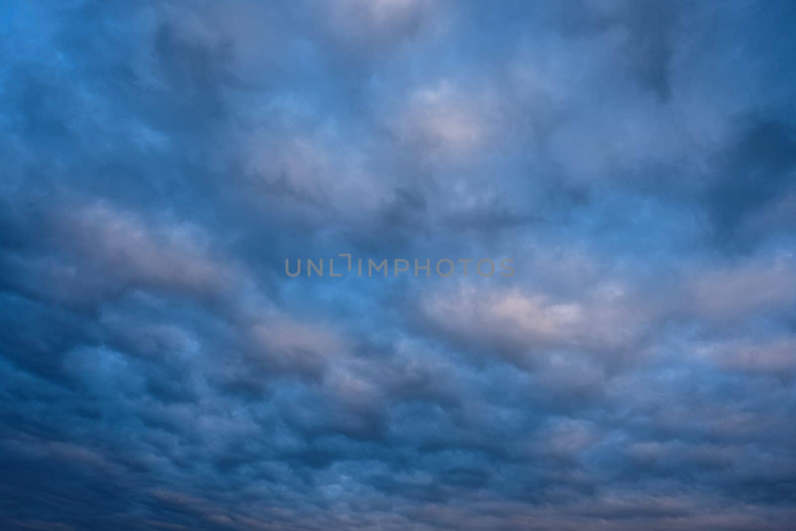 Dark clouds in dawn in the sky