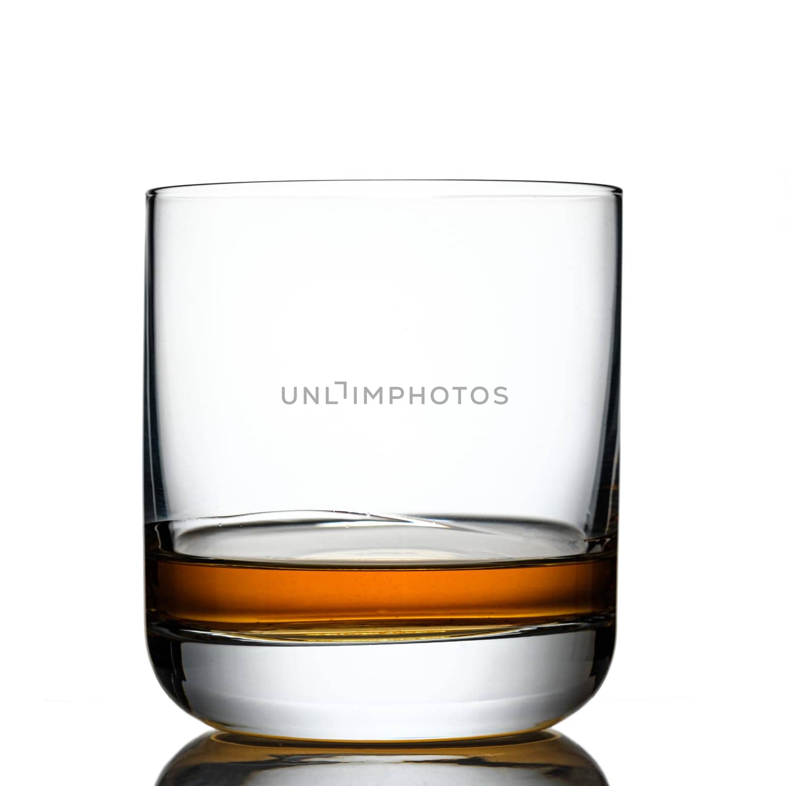 Tumbler glass with kentucky straight bourbon whiskey