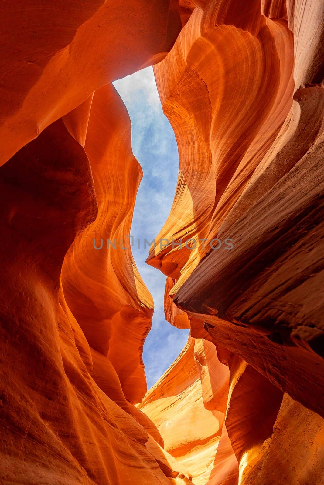 Lower Antelope Canyon or Corkscrew slot canyon National park in the Navajo Reservation near Page, Arizona USA. Antelope canyon is United States landmark and tourist spot.