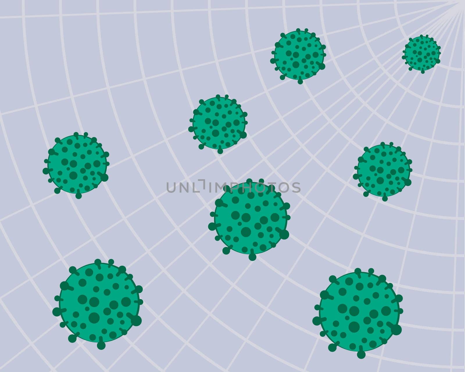 Virus in a medical background vector illustration