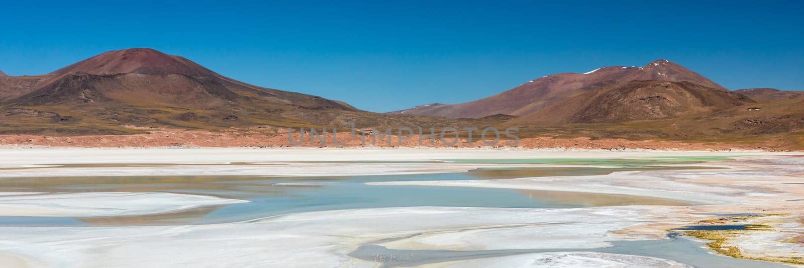 Atacama Desert, Chile. Salar Aguas Calientes. Lake Tuyacto. South America.