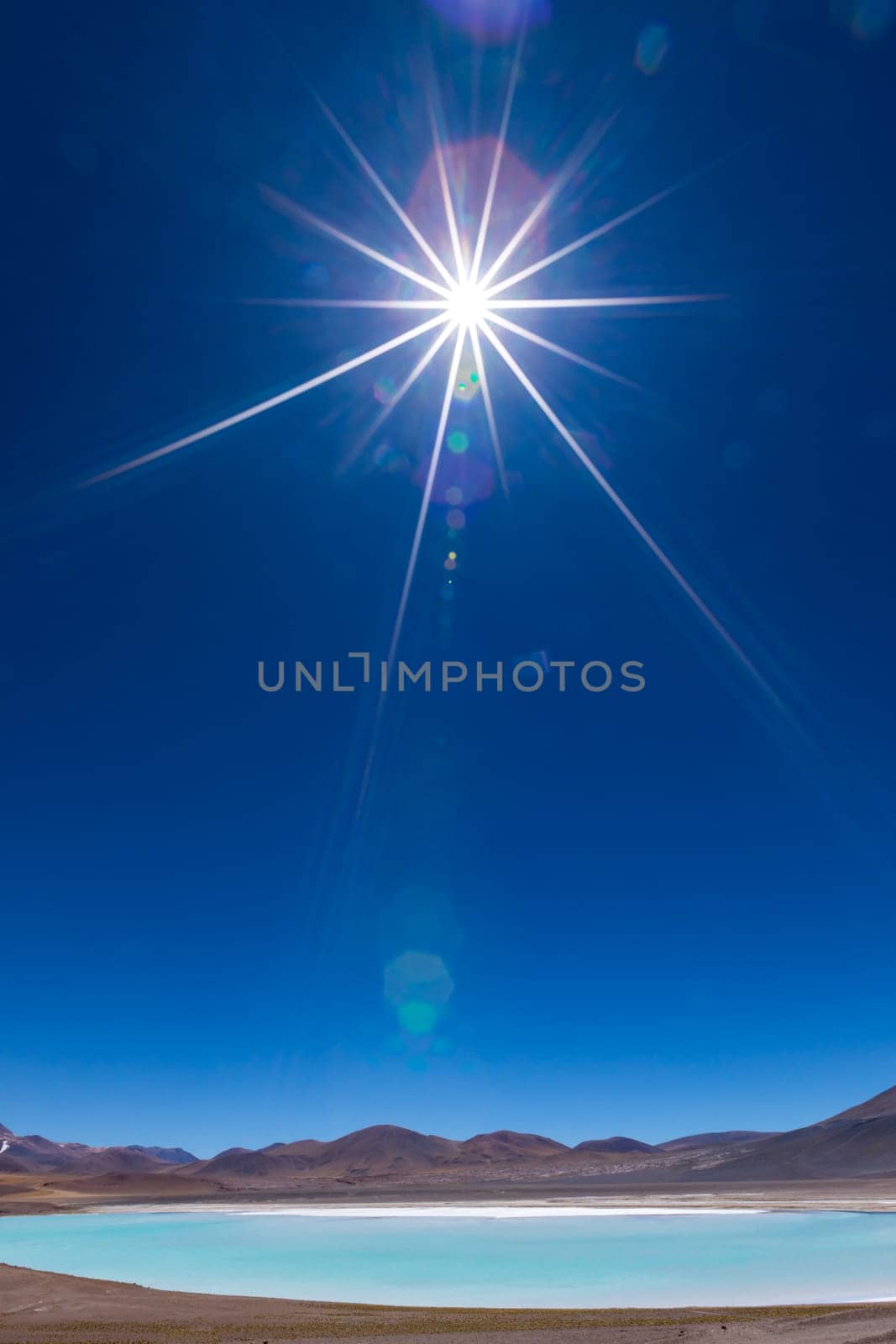 Atacama Desert, Chile. Salar Aguas Calientes. Lake Tuyacto. South America.