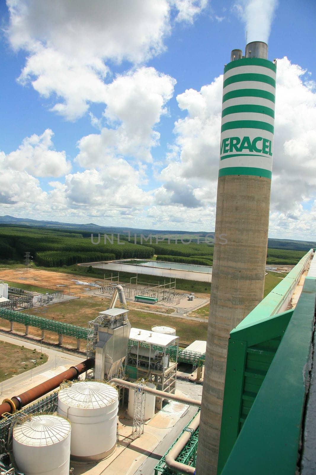eunapolis, bahia / brazil - january 27, 2011: Veracel Celulose factory in the city of Eunapolis, in southern Bahia.....